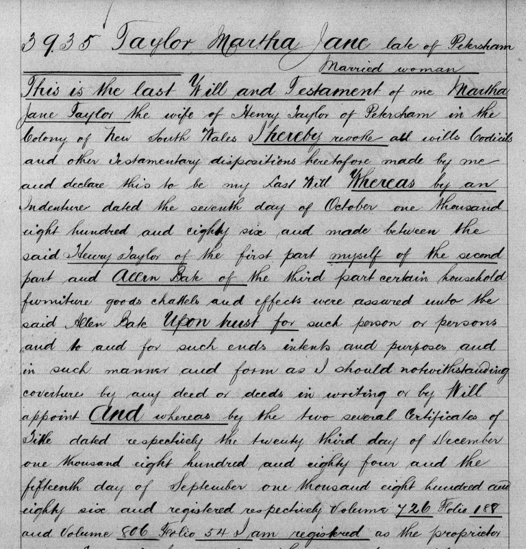 (in part) New South Wales Will Books 1800-1952, Find My Past, findmypast.com.au