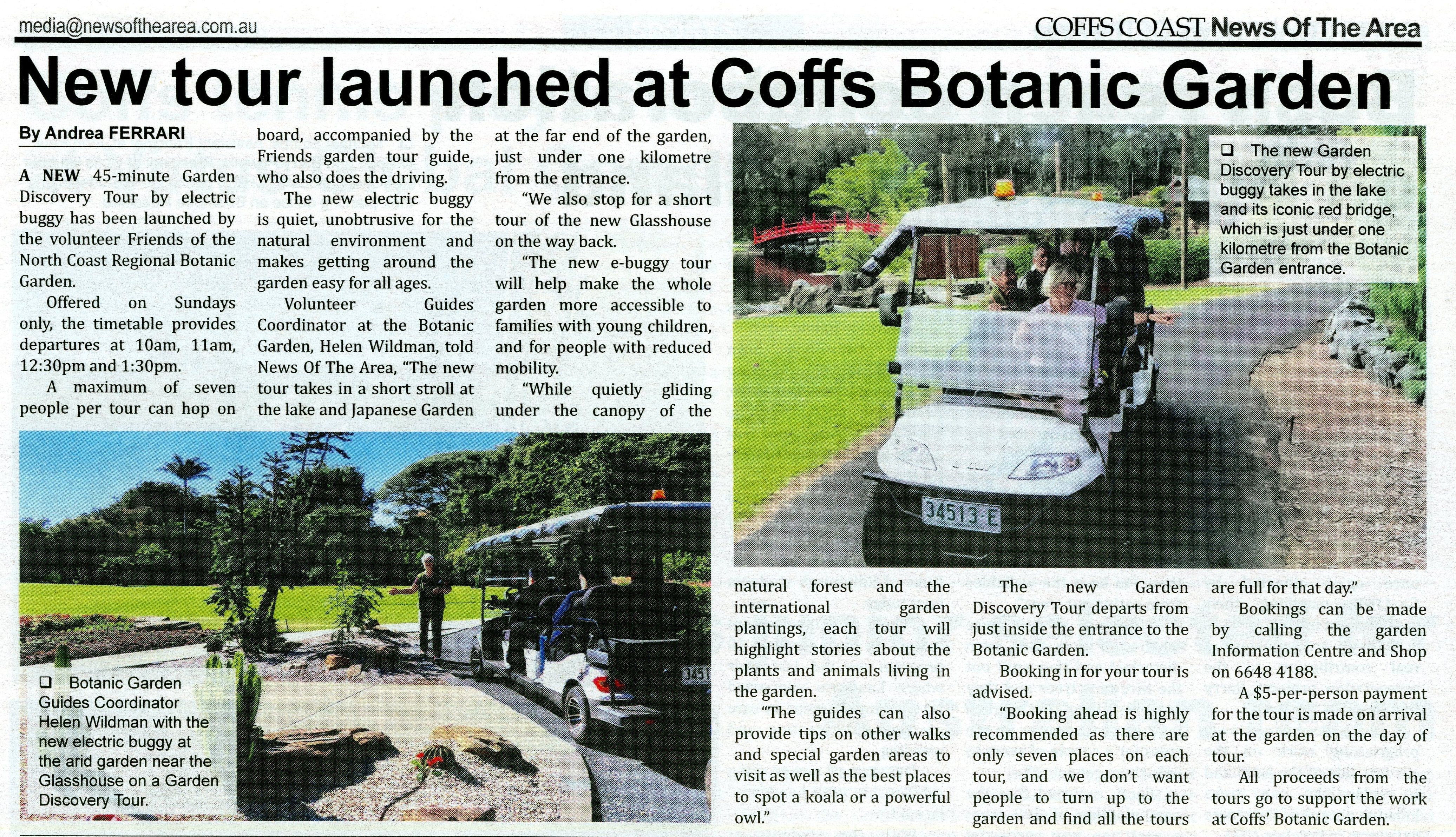 New tour launched at Coffs Botanic Garden
News of the Area
2 June 2023, p.15