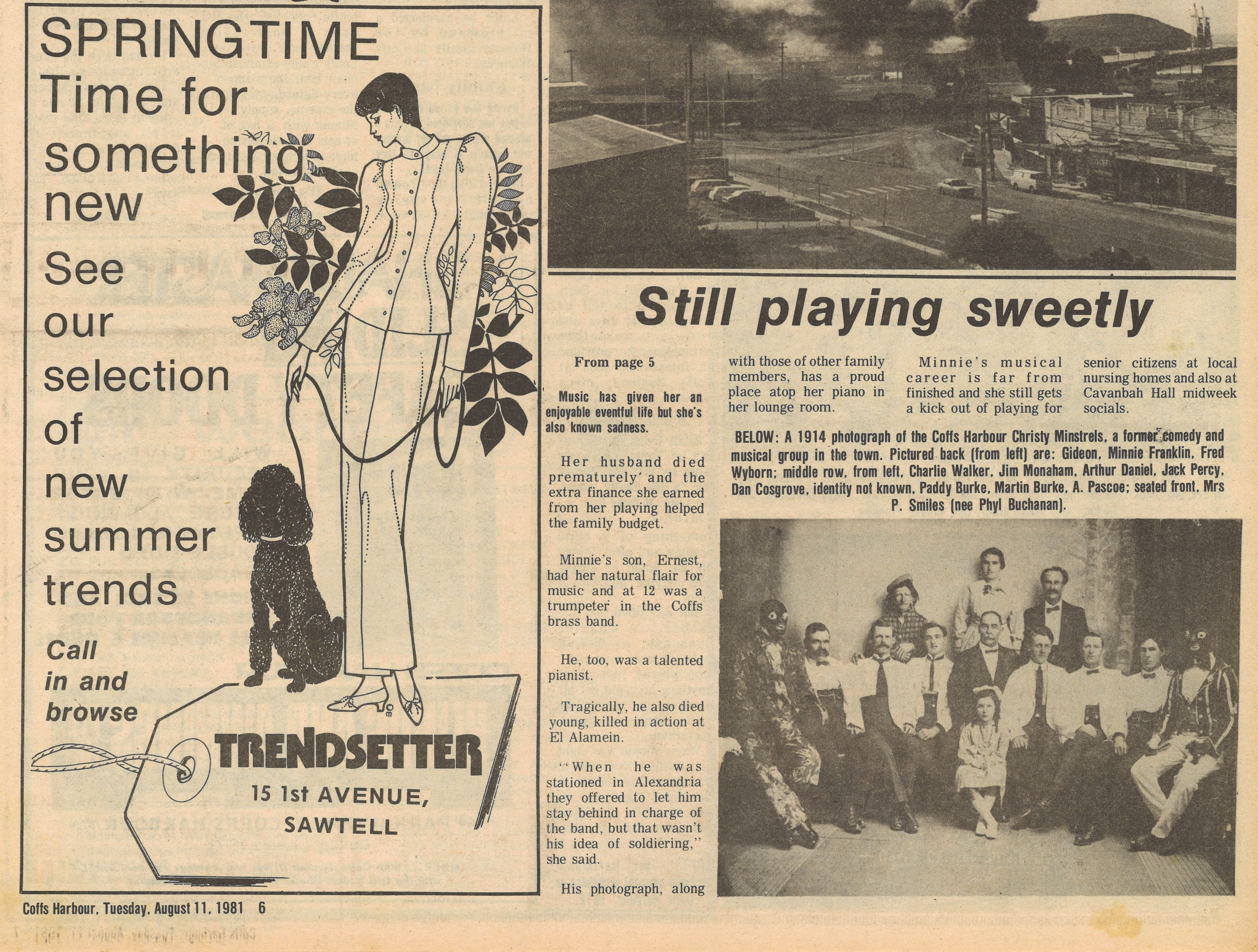 AWOL troops hid behind her piano
Coffs Harbour Advocate
11 August 1981, p.6