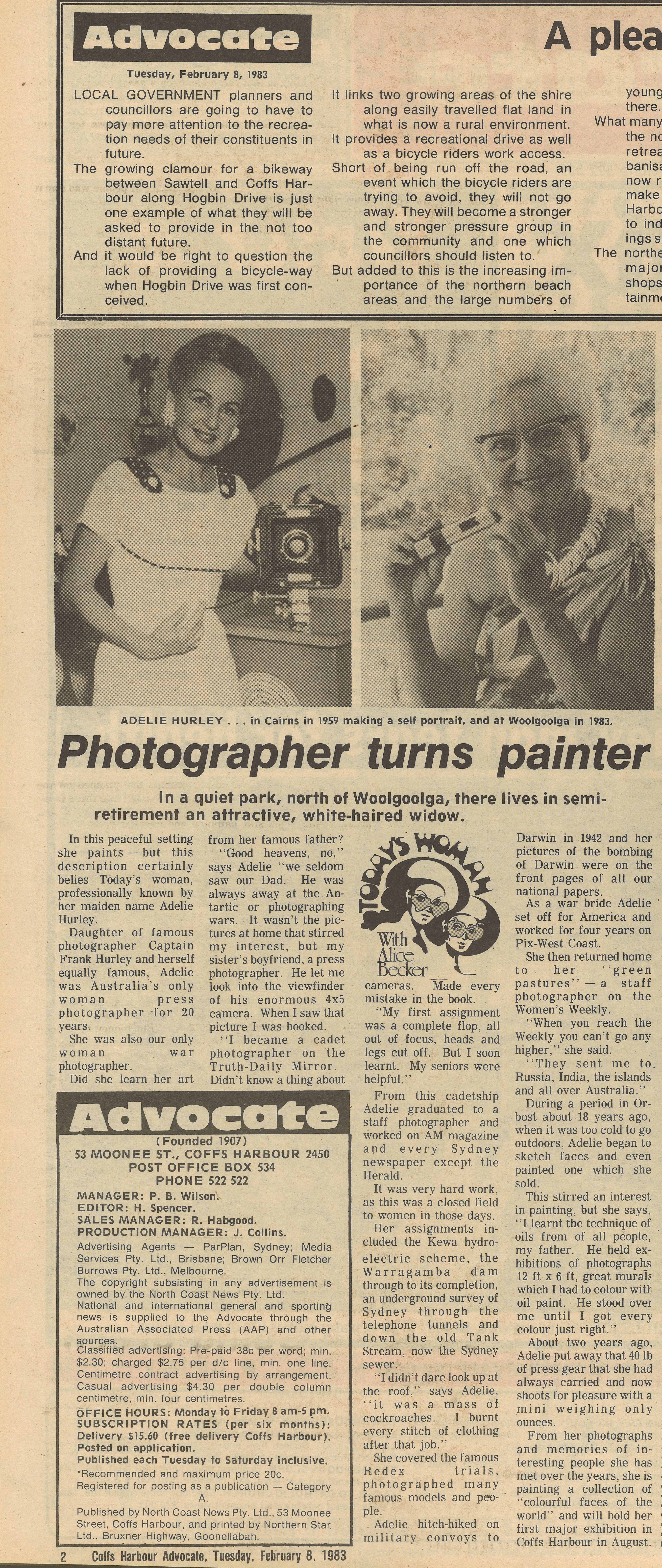 Photographer turns painter
Coffs Harbour Advocate
8 February 1983, p.2