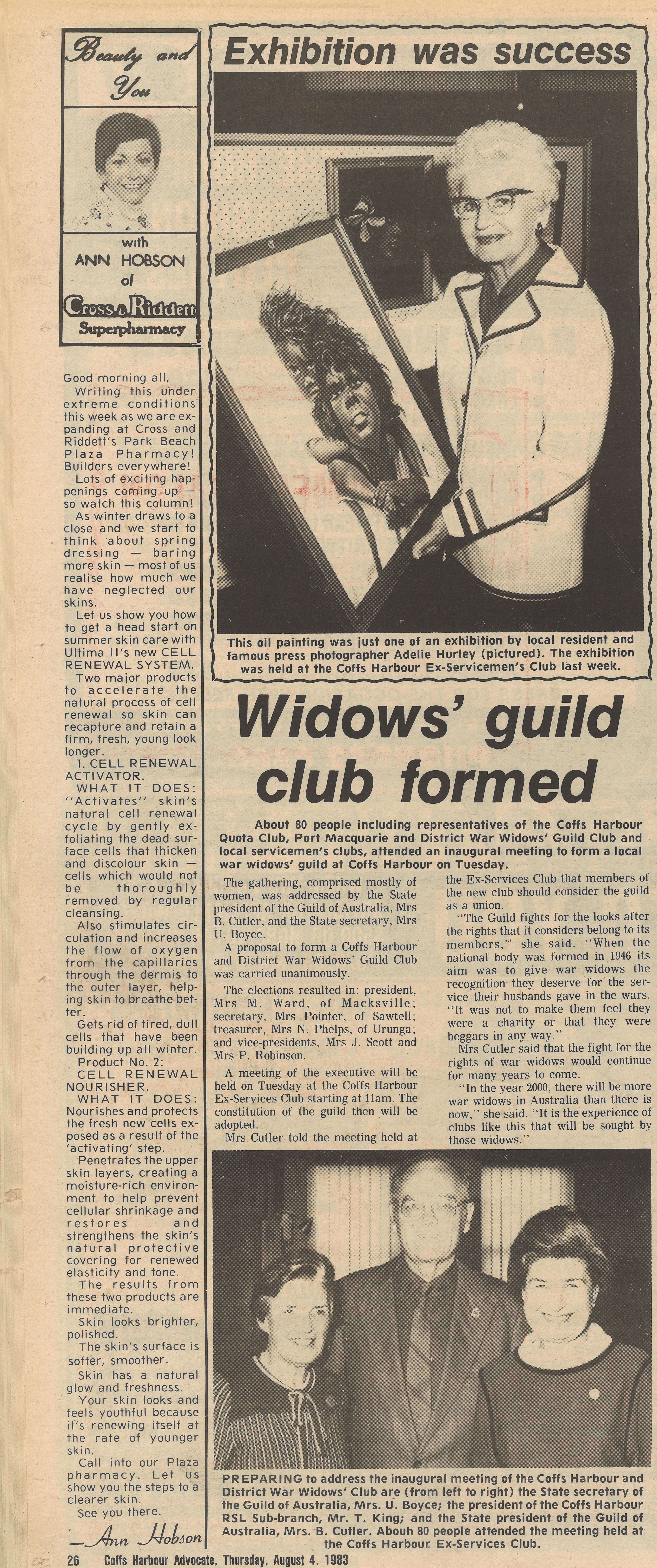 Exhibition was success
Coffs Harbour Advocate
4 August 1983, p.26