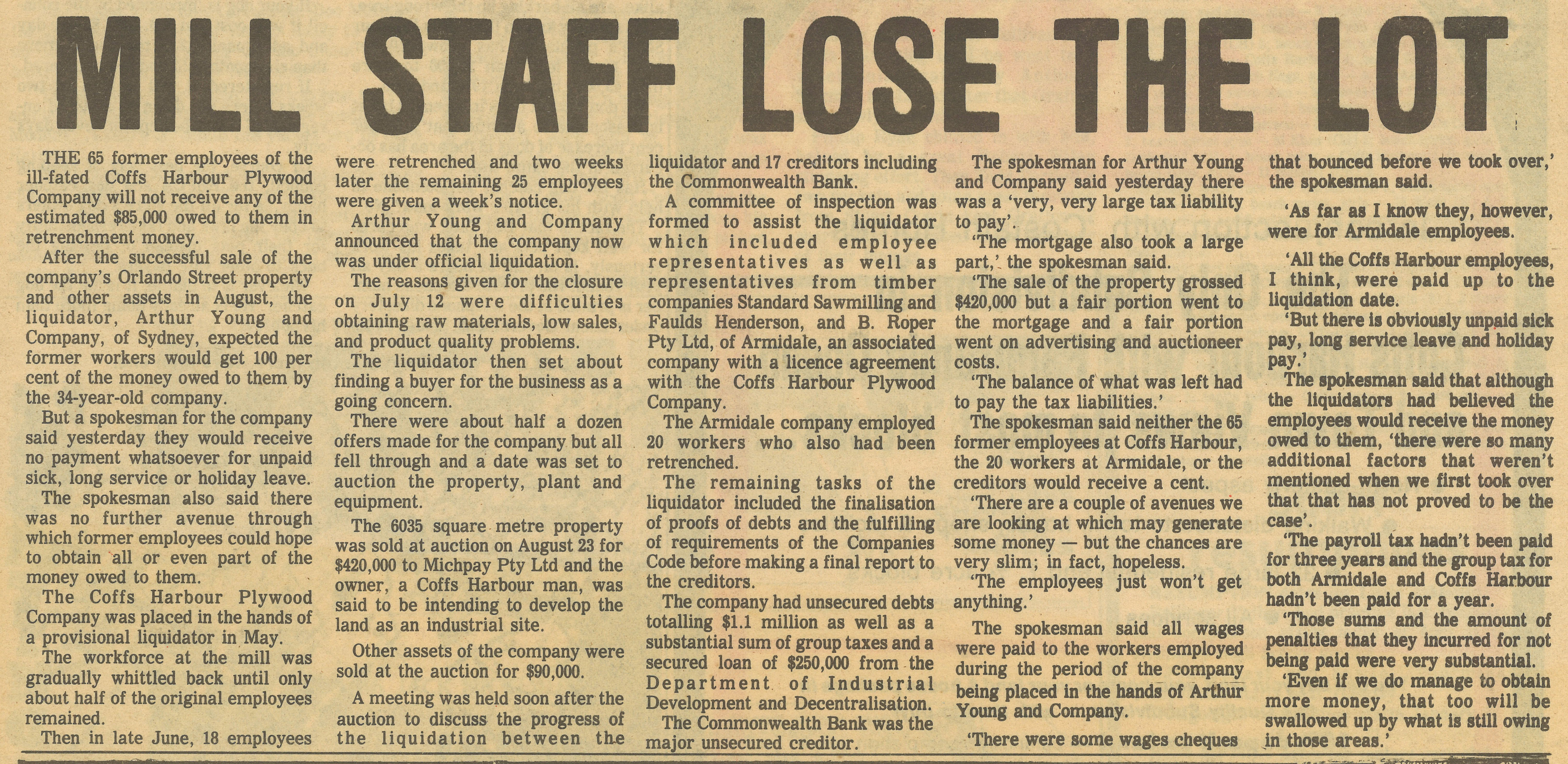 The Advocate
9 January 1986, p.1