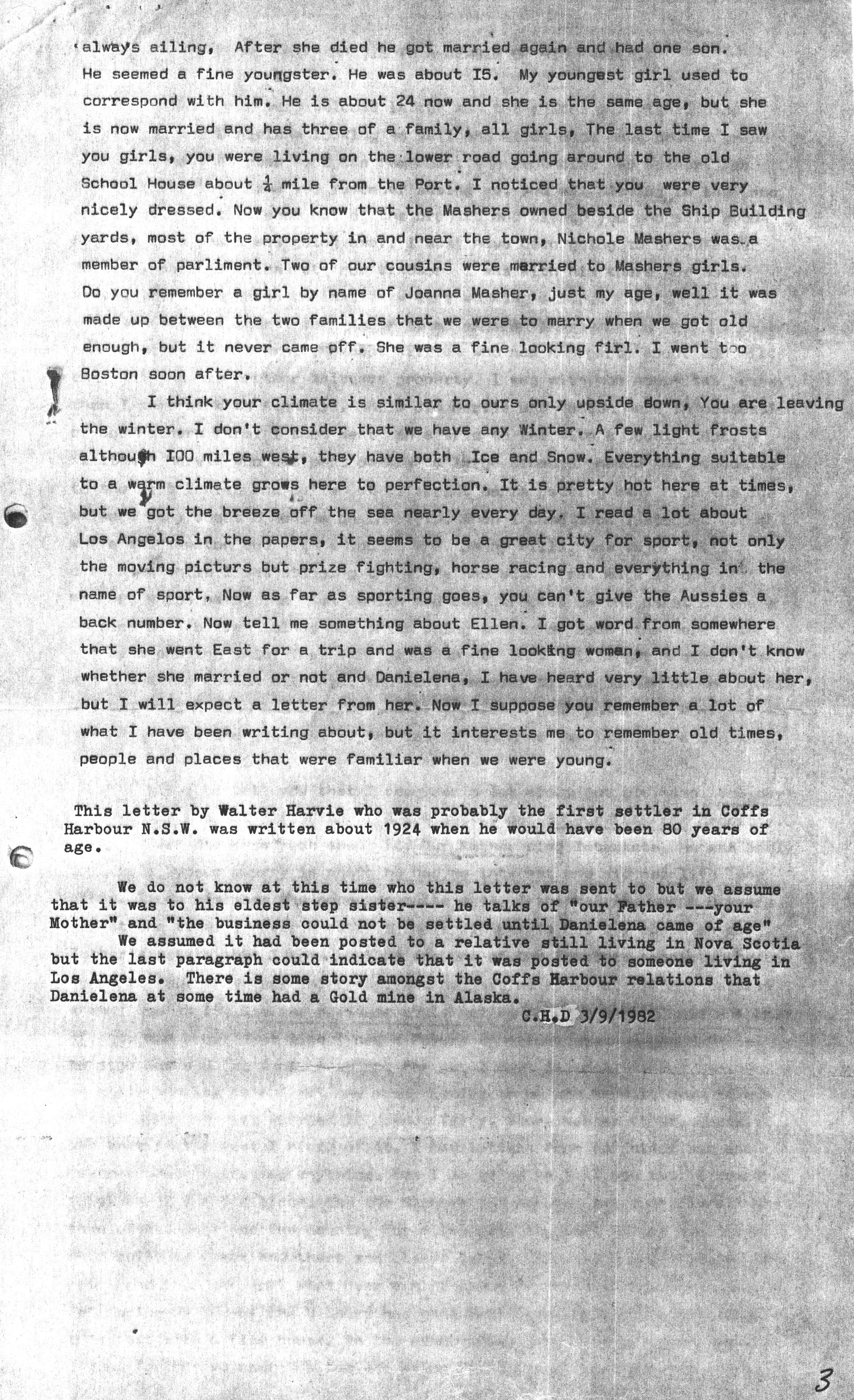 Copy of letter to family, 1924, p.3