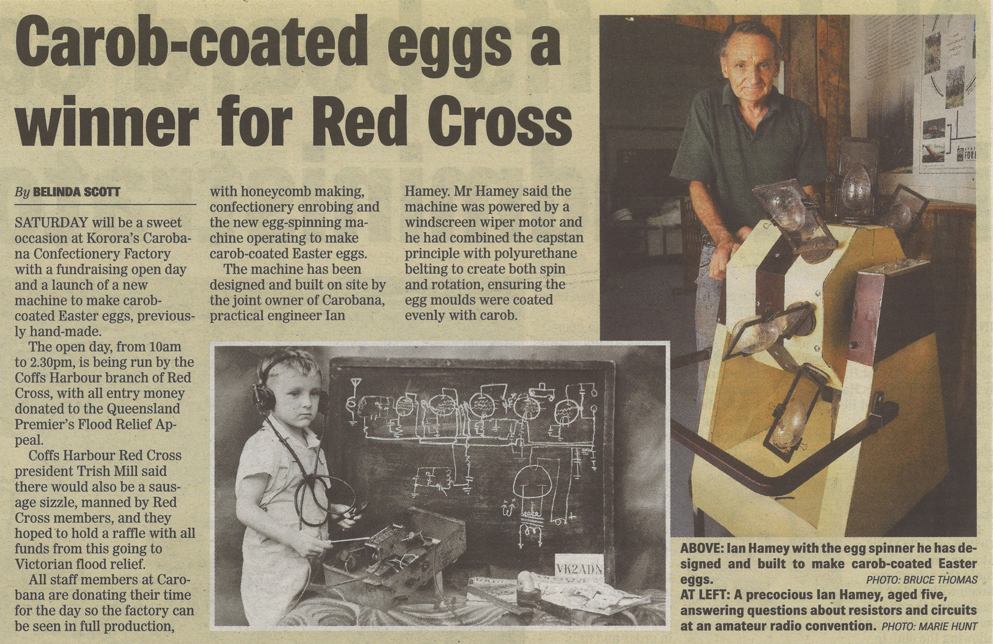 Carob-coated eggs a winner for Red Cross
Coffs Coast Advocate
2 February 2011, p.3