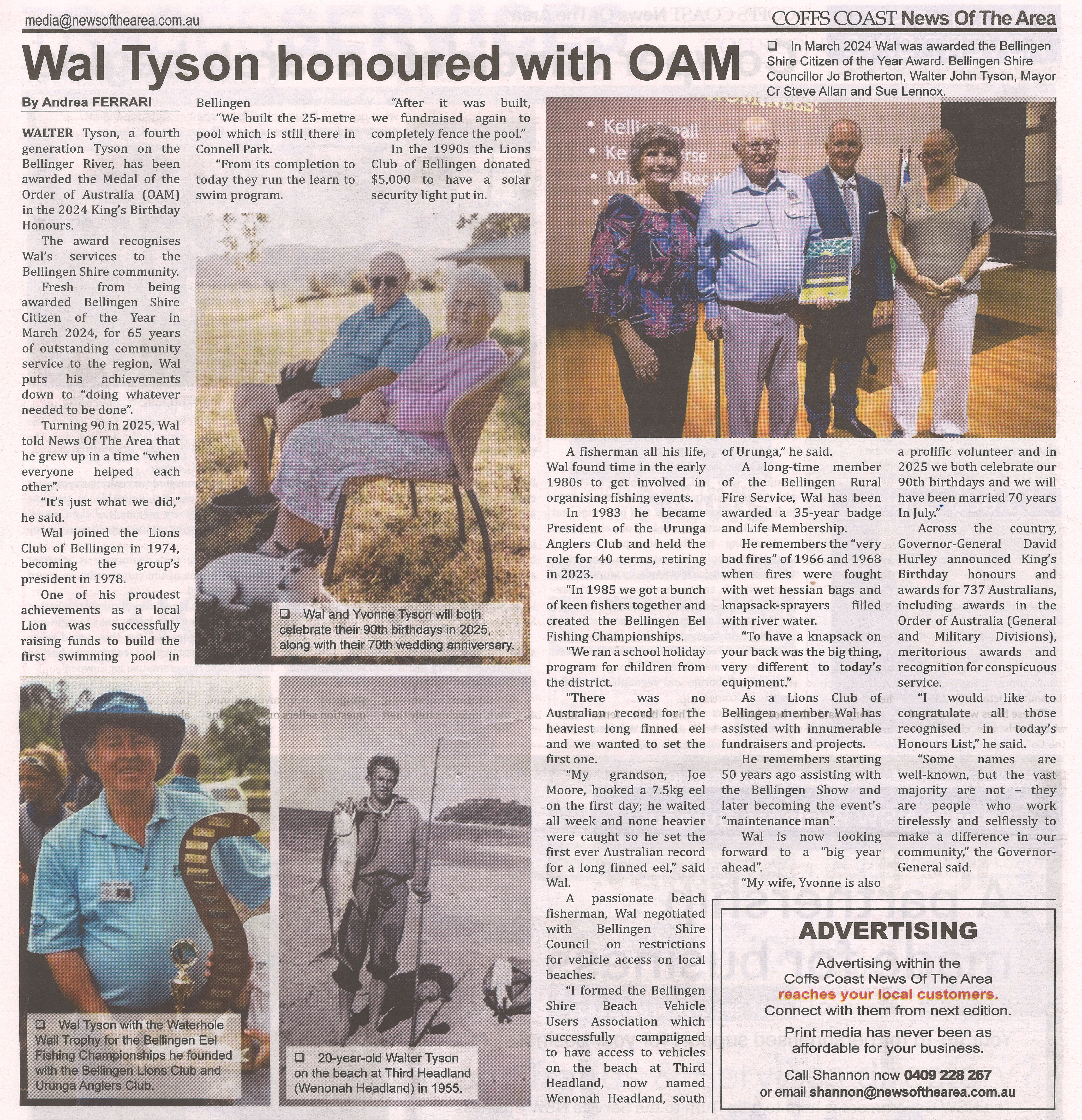 News of the Area, 14 June 2024, p. 5.