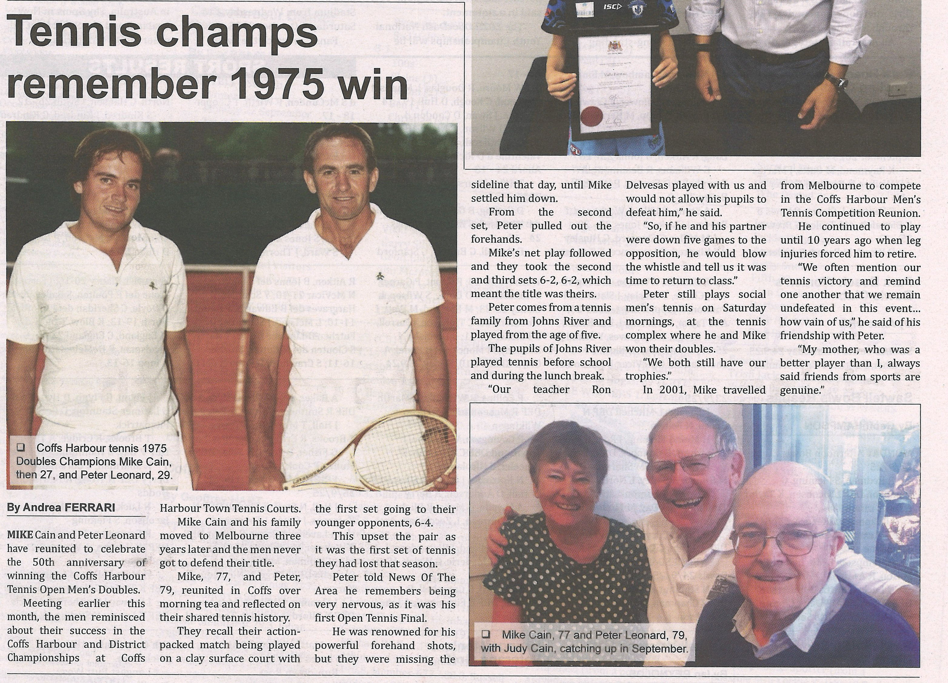 News of the Area, 3 October 2025, p. 23.