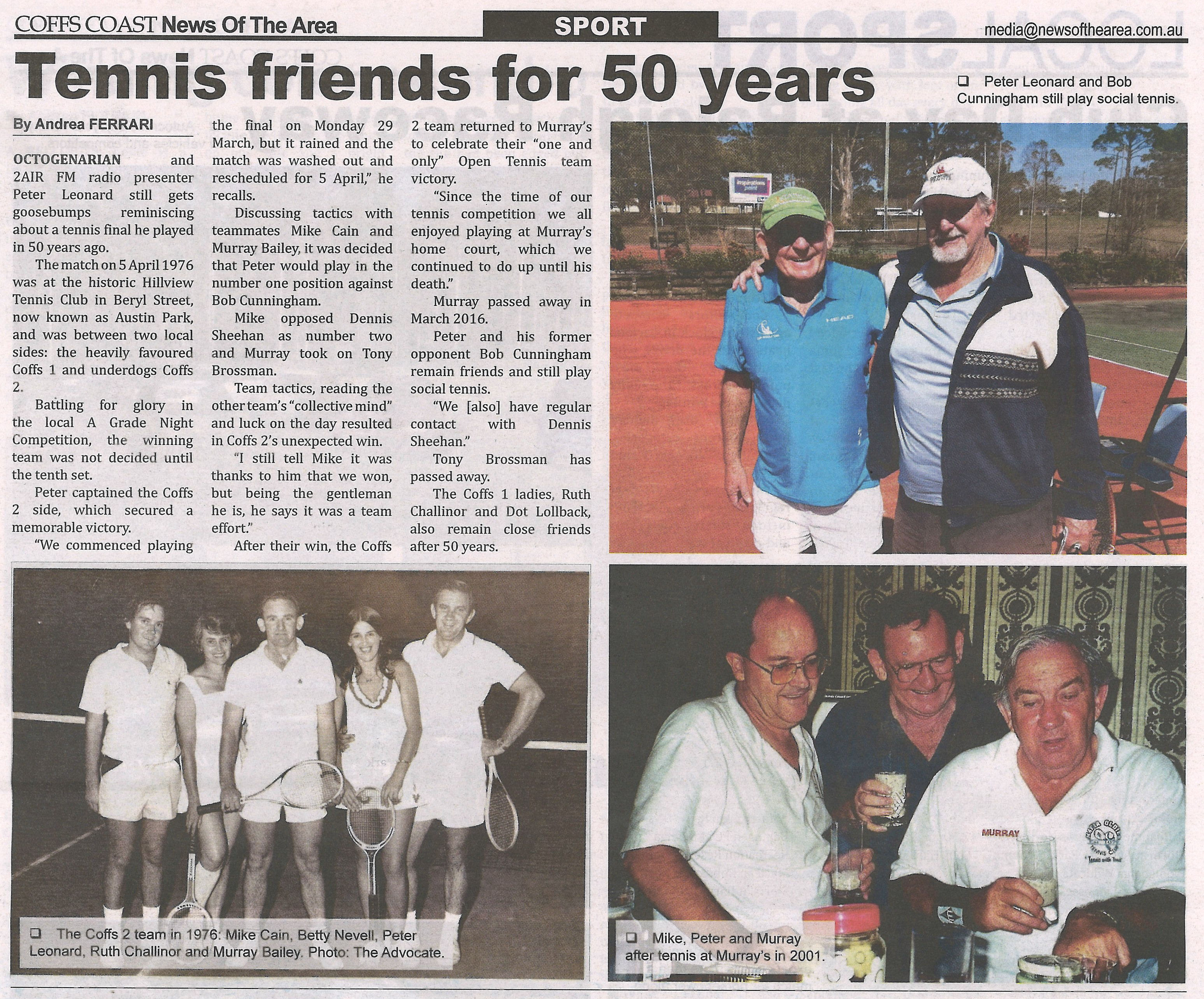 News of the Area, 17 April 2026, p. 22.