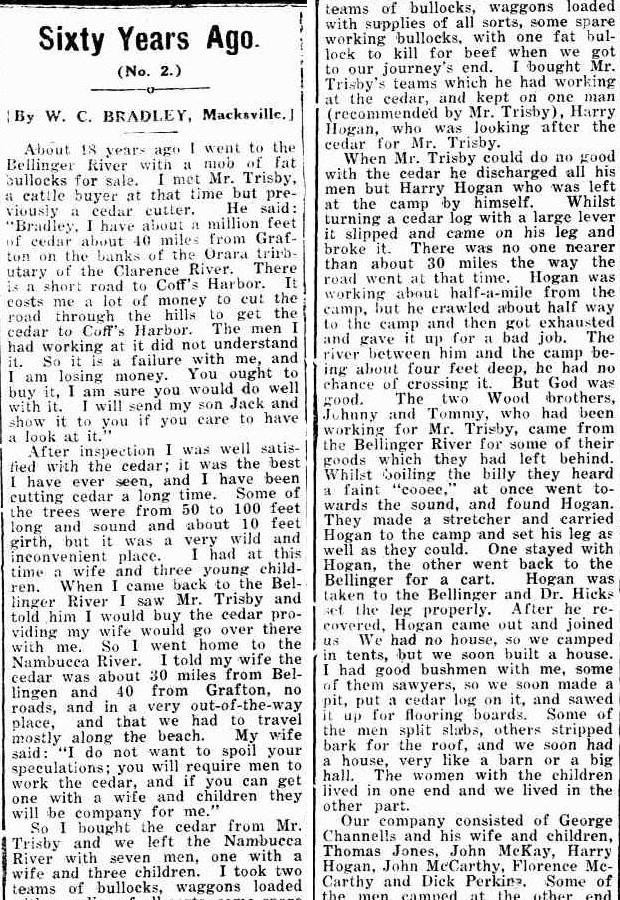 'Sixty Years Ago' by W. C. Bradley, 4 March 1927. View whole article at <http://nla.gov.au/nla.news-article217855969>