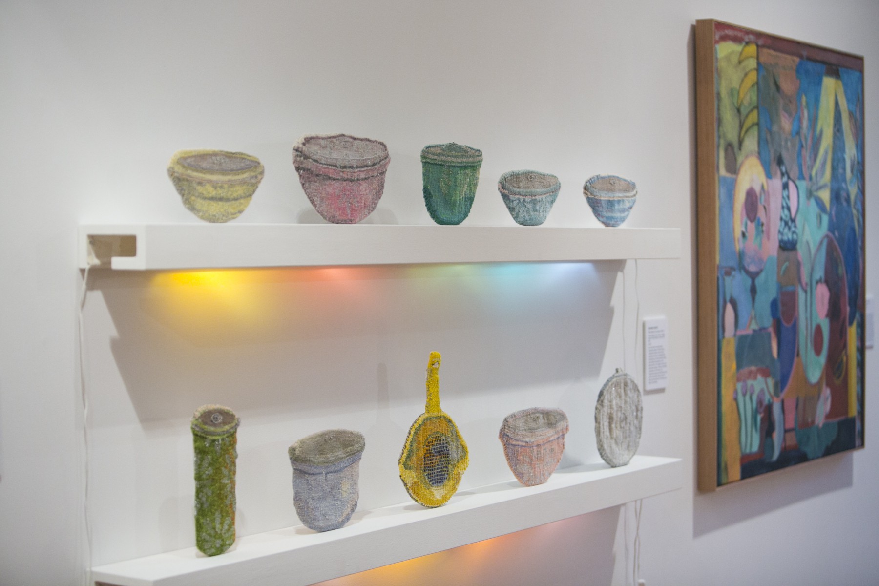 Suzanne Knight's 'What dreams are made of' and (right) Madeleine Cruise's 'Golddigger' 