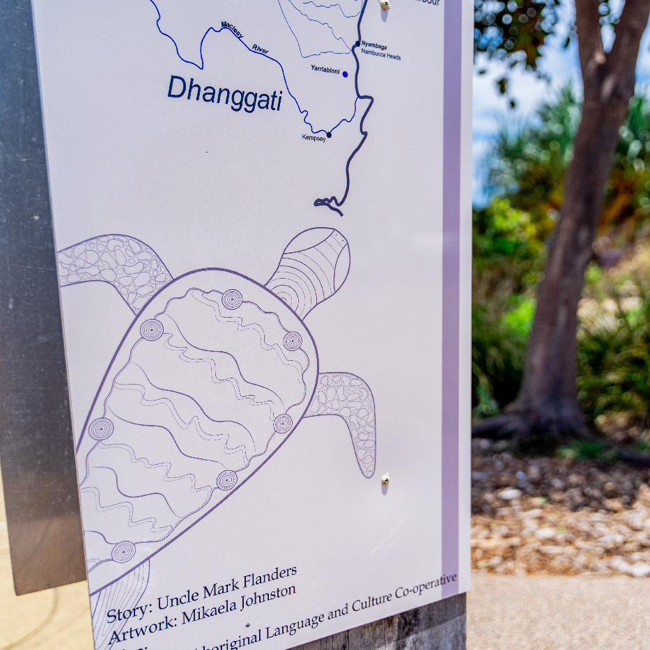 Designs on signage, Coffs Harbour Jetty
