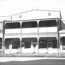 Archie Smith's butcher shop on High Street, c.1925