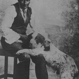Louie La Crosse and his dog, c. 1920 