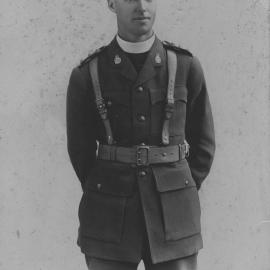 Portrait of Reverend William Ashley-Brown in military uniform, 1914 