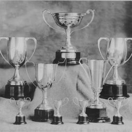 Prize cups won by the Coffs Harbour District Band, 1 March 1935 