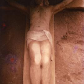 Sand sculpture of the crucifixion, 1962