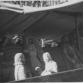 Sand sculpture of a religious scene, 1962