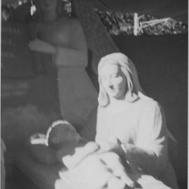Sand sculpture of a nativity scene, 1962