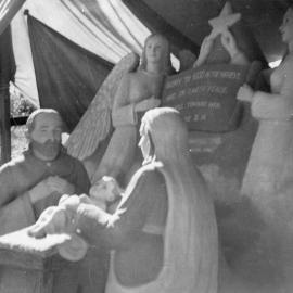 Sand sculpture of Nativity scene, 1962 