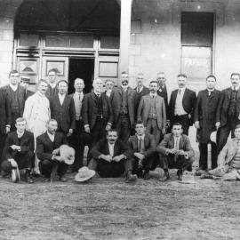 Opening day at the Fitzroy Hotel in Grafton Street, 1908 