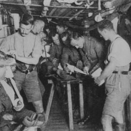 Soldiers in a trench, 1917