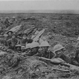 Australian soldiers in the trenches during World War I, 1917