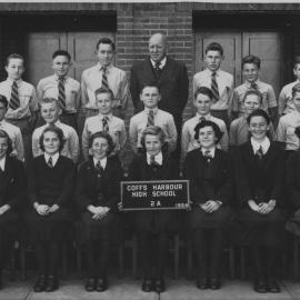 Coffs Harbour High School class 2A, 1954