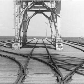 Railway lines on Coffs Harbour Jetty, February 1980