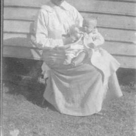 Phoebe Carrall with baby Alice, 1878 