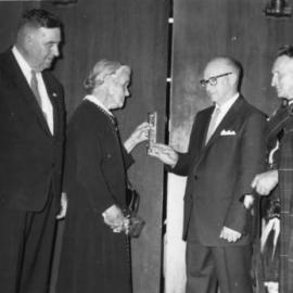 Closing the door of the School of Arts for the last time, 13 October 1961 