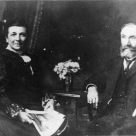 Portrait of Hermann & Fanny Rieck on their 25th wedding anniversary in Germany, 1917