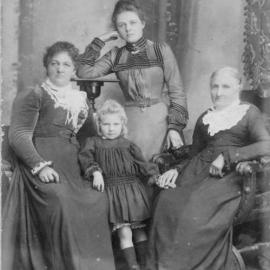 Portrait of three generations of the Carrall family, 1903 