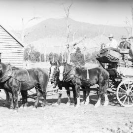 Teamsters with a fully laden wagon, c.1900s