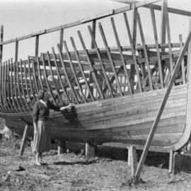 Harry Fanning's boatbuilding, c. 1958 
