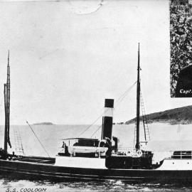 SS Cooloon and Captain Colvin inset, c.1910