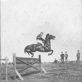 Finlay James Kerr showjumping at the Coramba Show, 1914