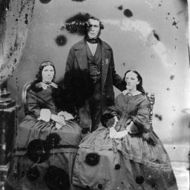 A studio portrait of Catharina Korff with her twin Frederick and her daughter Catherine, c.1860