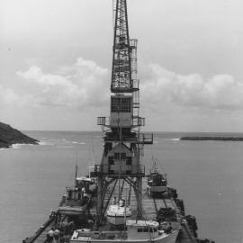 Fishing boats on the Jetty preparing for a survey by maritime engineers, 11 February 1972