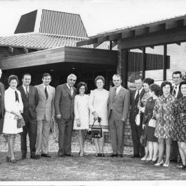Harry Bailey's family at the official opening of the Harry Bailey Memorial Library in Castle Street, 28 June 1973 