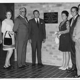 Harry Bailey's children at the official opening of the Harry Bailey Memorial Library,  28 June 1973