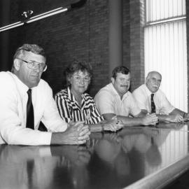 Councillors and staff in the Council Chamber, 1991