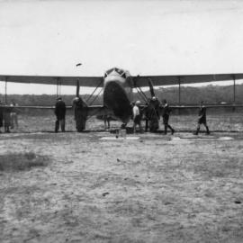 De Havilland DH 89 Dragon Rapide VH-UVS aeroplane at Coffs Harbour Aerodrome, 1937