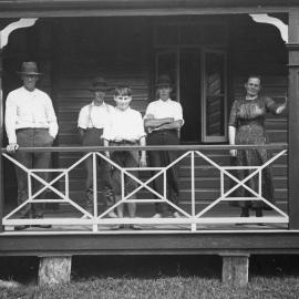 The Houlahan family on their verandah, c. 1920