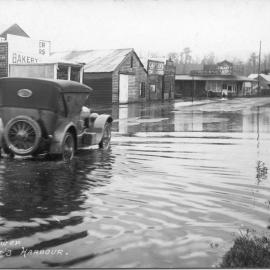 West High and Lyster Streets flooded after rain, c.1922