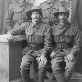 Robert and Adam Herd with mates, June 1916