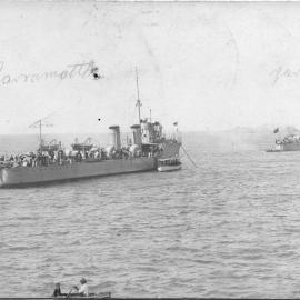 HMAS Parramatta & HMAS Yarra at Coffs Harbour, 16 May 1911 