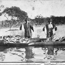 Wal and Les Jordan fishing at Boambee Creek, 1923 