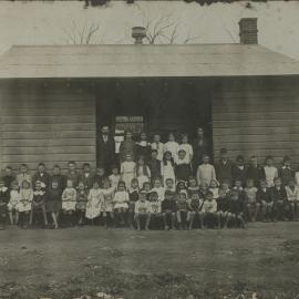 John McIntyre and students at the Bonville School, c.1905