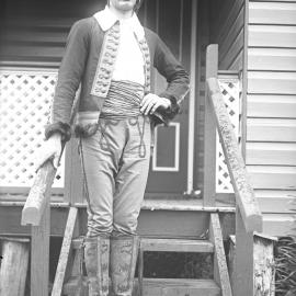 Business portrait of Mr. Reuben Scrivener in gypsy costume, 5 October 1924