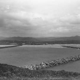 View of Coffs Jetty from Mutton Bird Island, 25 January 1925