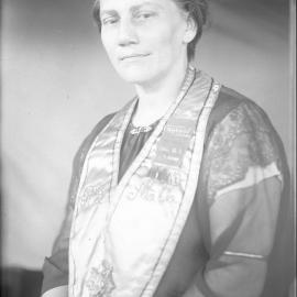 Portrait of Elizabeth Bray in P.G.M.U. regalia, 8 March 1925